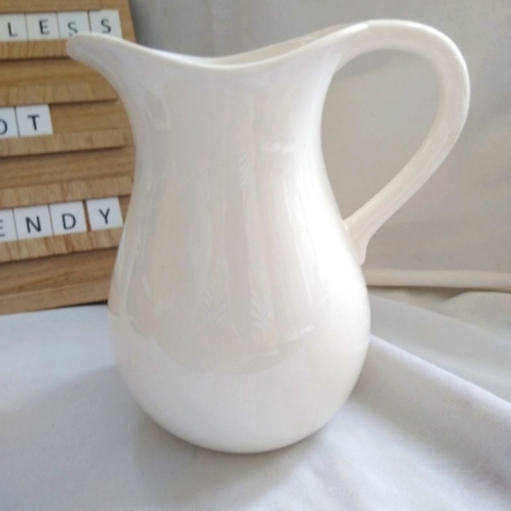 White Ceramic Pitcher